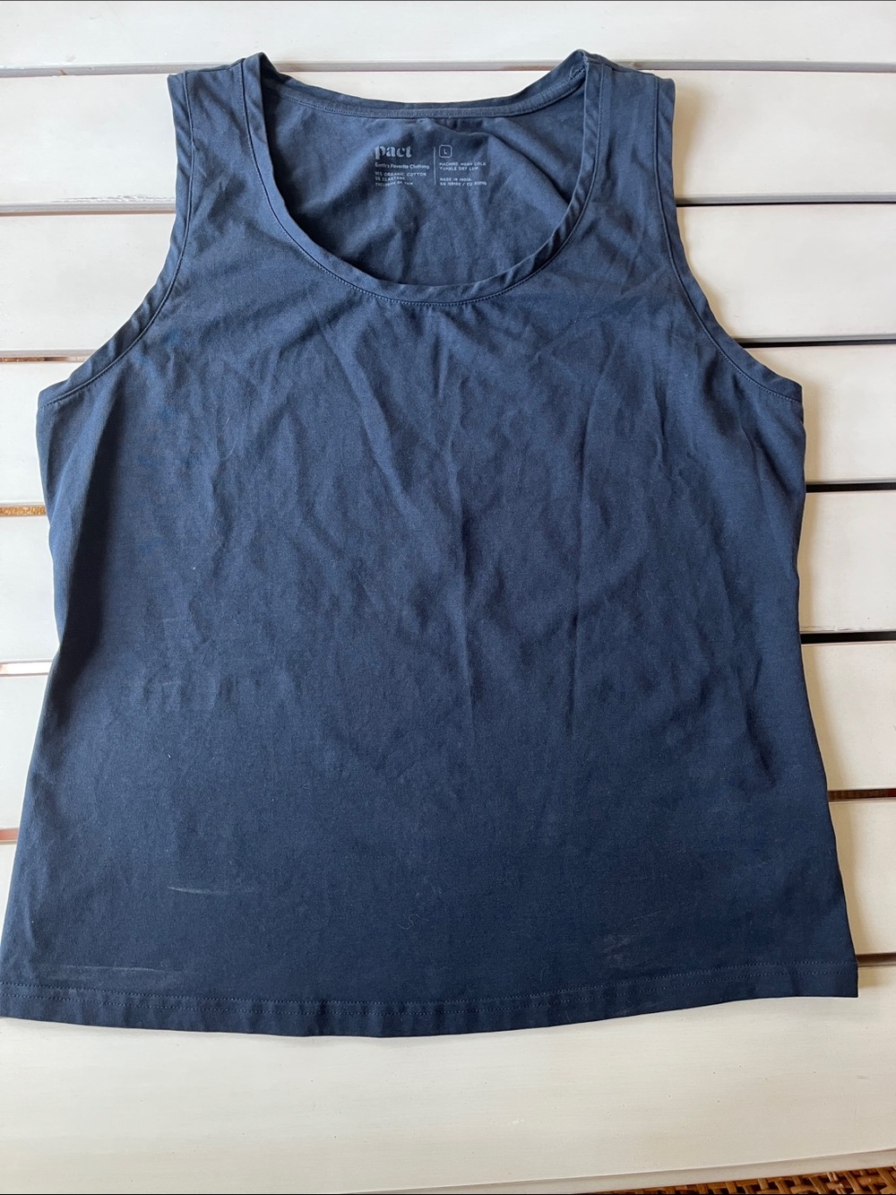 Pact Navy Blue Tank Sz Large